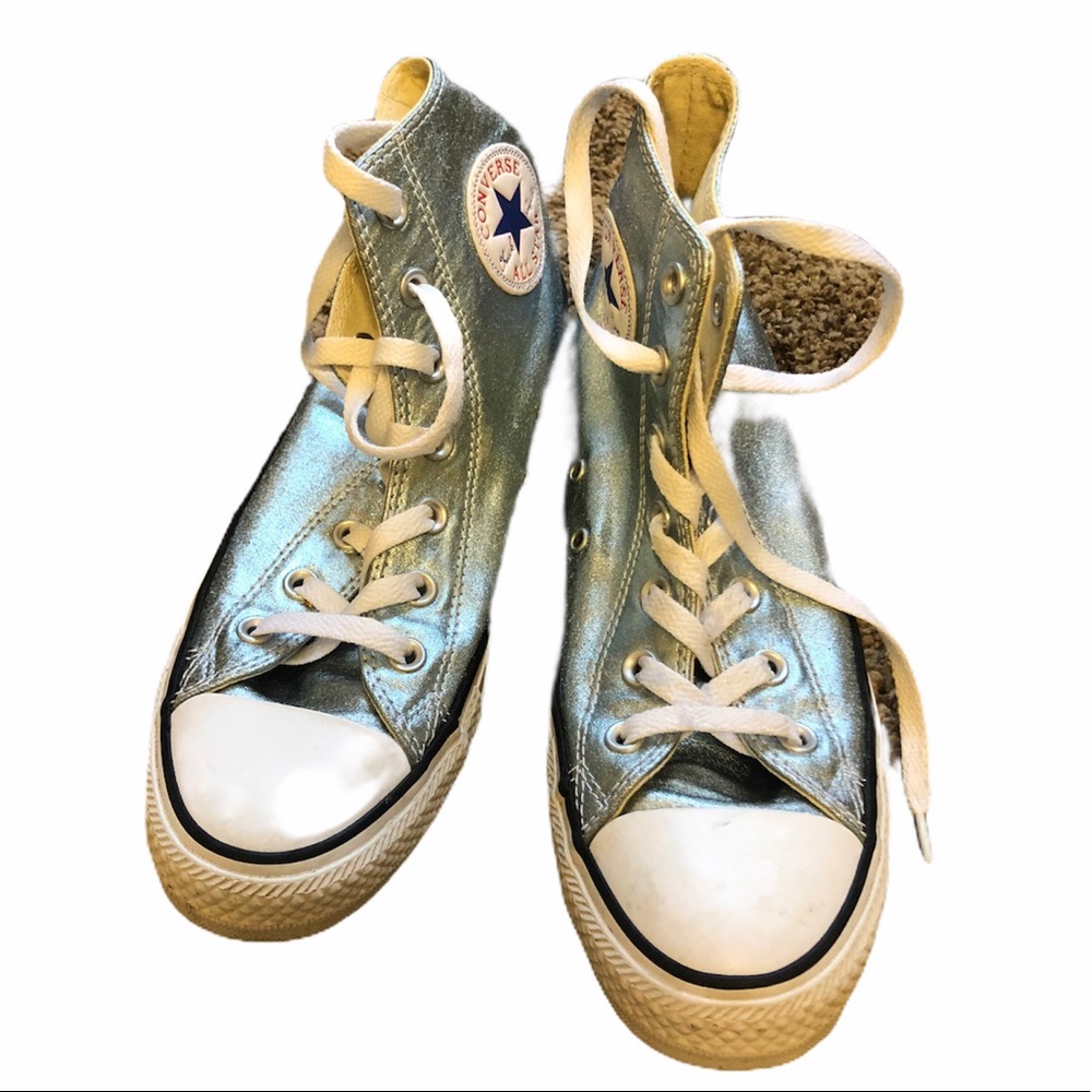 Metallic Blue Converse - Picture 2 of 5